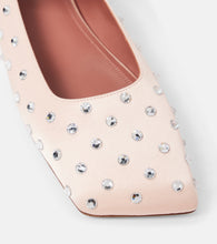 Amina Muaddi Ane crystal-embellished satin ballet flats