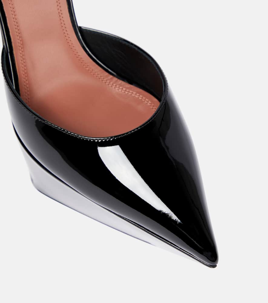 Amina Muaddi Angelica patent leather platform pumps
