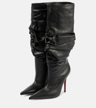 Amina Muaddi Anok 105 leather over-the-knee boots