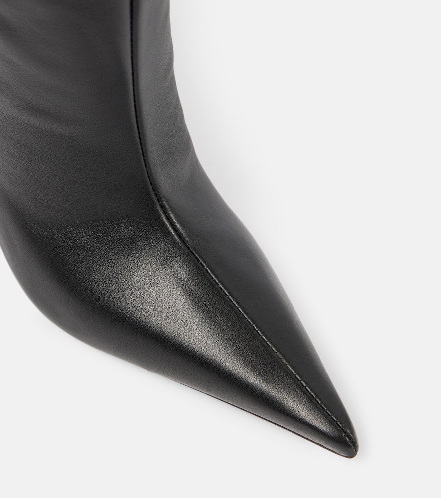 Amina Muaddi Anok 105 leather over-the-knee boots