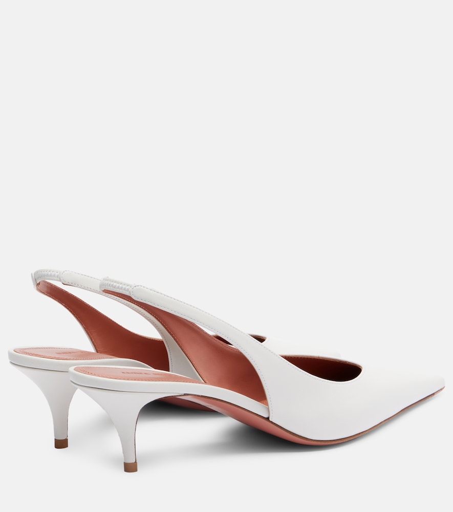 Amina Muaddi Anok 55 leather slingback pumps