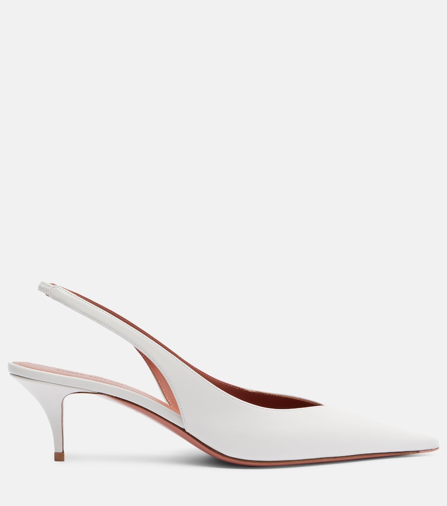 Amina Muaddi Anok 55 leather slingback pumps