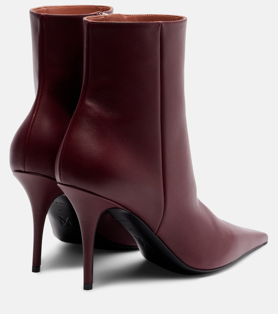 Amina Muaddi Barbara 90 leather ankle boots