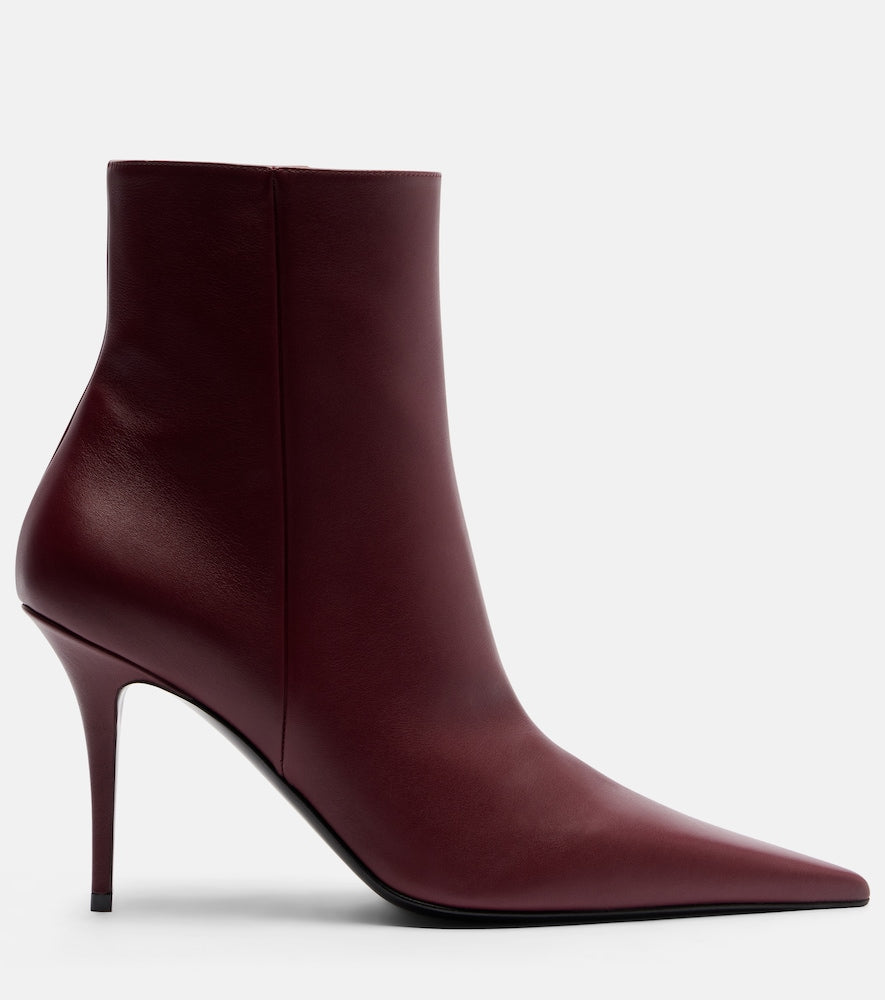 Amina Muaddi Barbara 90 leather ankle boots