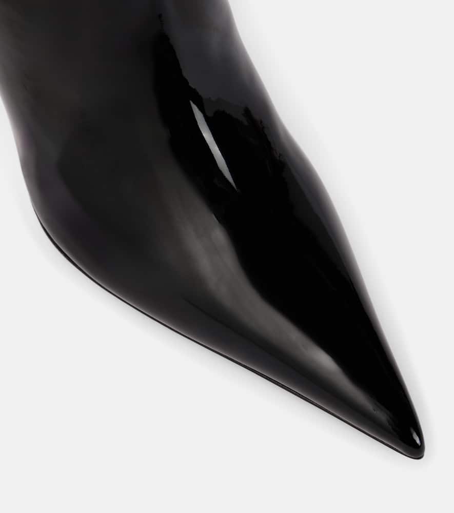 Amina Muaddi Barbara 90 patent leather knee-high boots