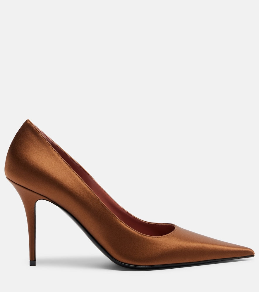 Amina Muaddi Barbara satin pumps