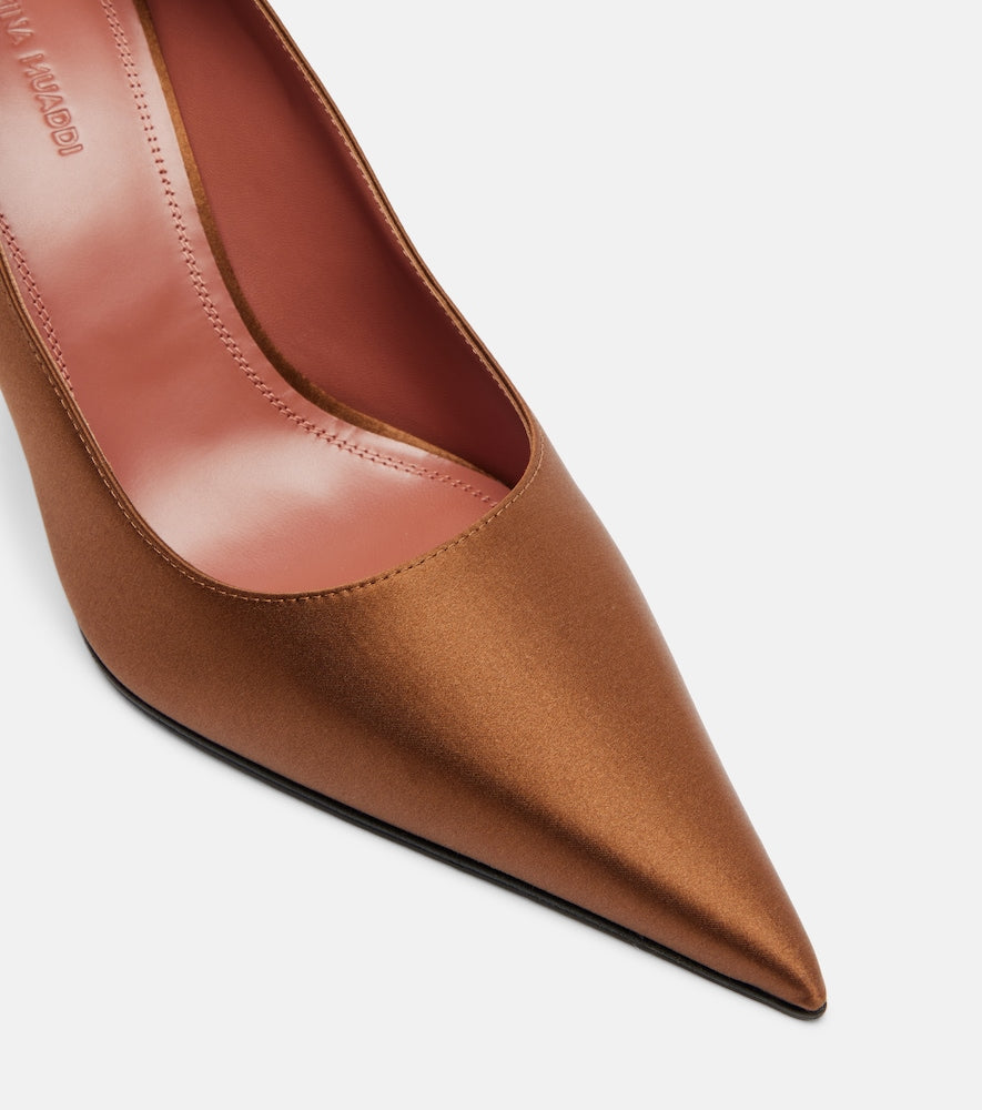 Amina Muaddi Barbara satin pumps