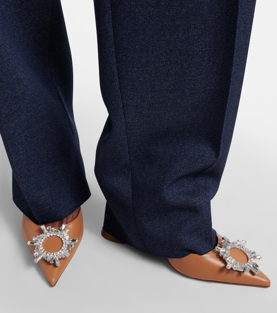 Amina Muaddi Begum 95 leather slingback pumps