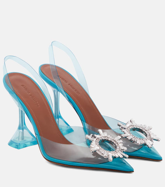 Amina Muaddi Begum embellished PVC sandals
