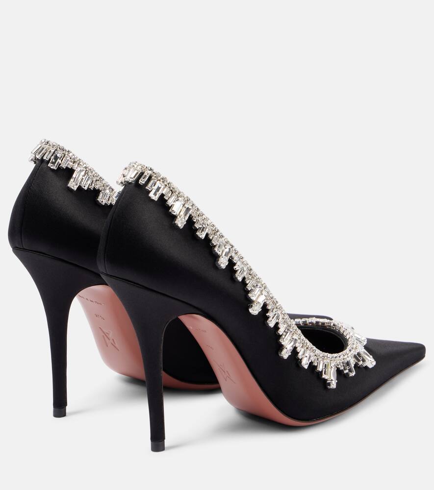 Amina Muaddi Begumissima 105 embellished satin pumps