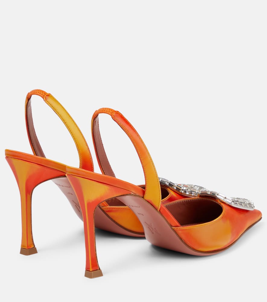 Amina Muaddi Camelia 90 PVC slingback pumps