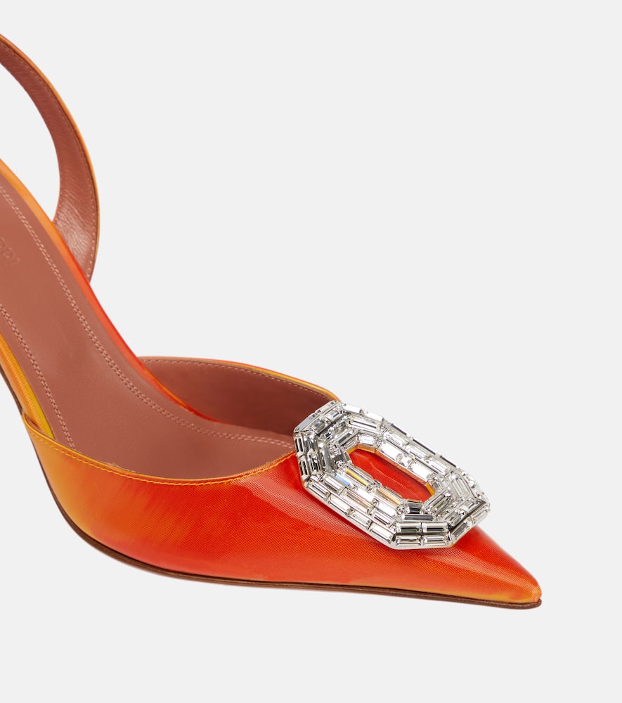 Amina Muaddi Camelia 90 PVC slingback pumps