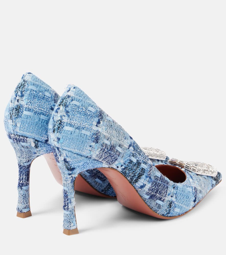 Amina Muaddi Camelia 90 tweed pumps