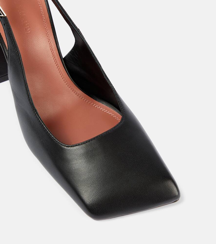 Amina Muaddi Charlotte 95 leather slingback pumps