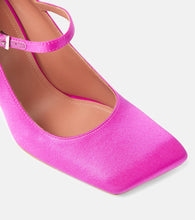 Amina Muaddi Charlotte 95 satin Mary Jane pumps
