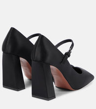 Amina Muaddi Charlotte 95 satin pumps