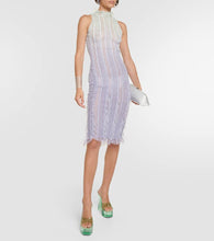 Amina Muaddi Dalida PVC platform mules