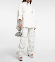 Amina Muaddi Dalida leather platform mules