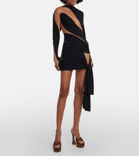 Amina Muaddi Dalida leopard-print satin platform mules