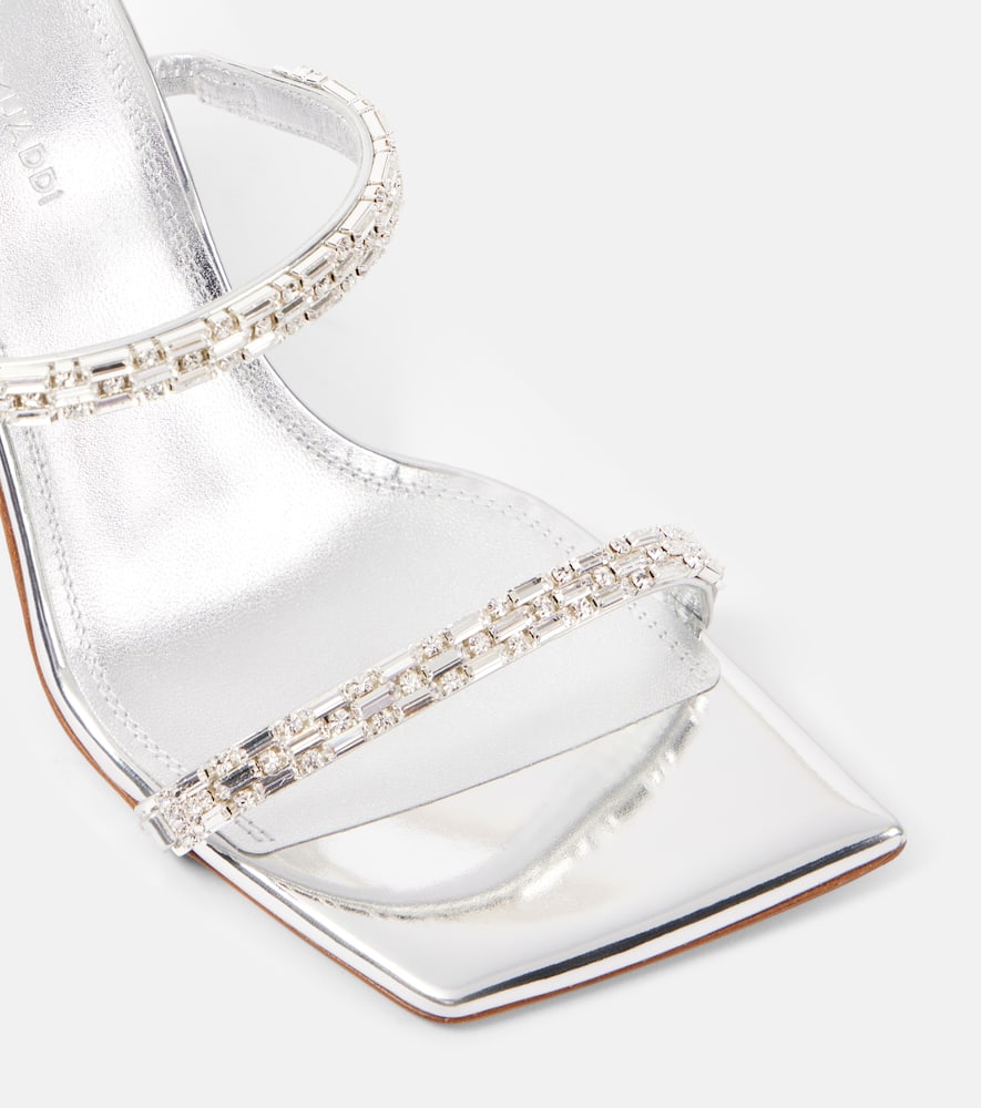 Amina Muaddi Diana 95 embellished leather sandals
