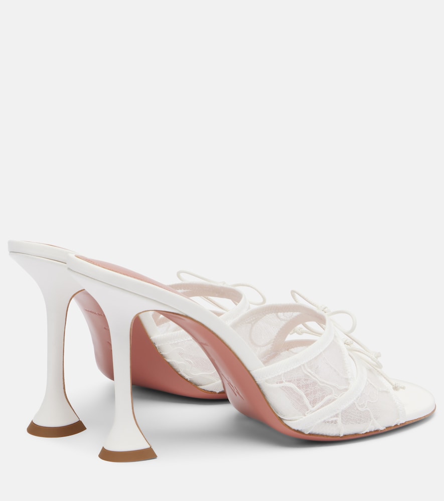 Amina Muaddi Eleonora bow-detail lace mules