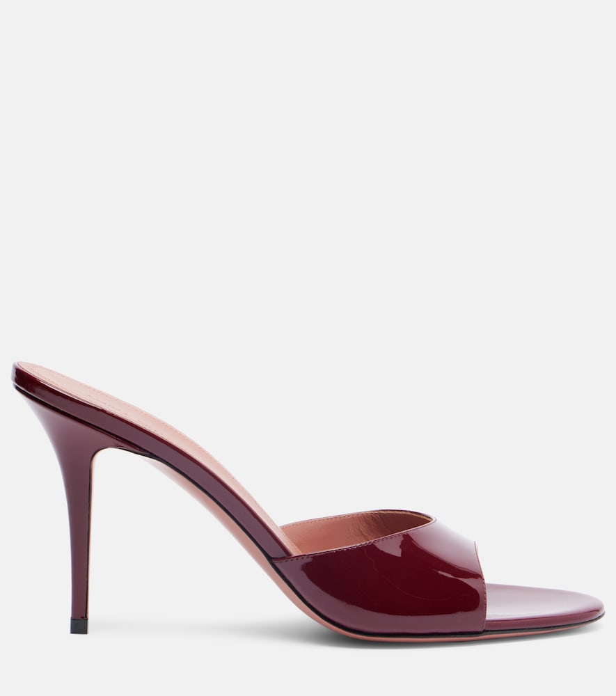 Amina Muaddi Elodie 90 patent leather mules