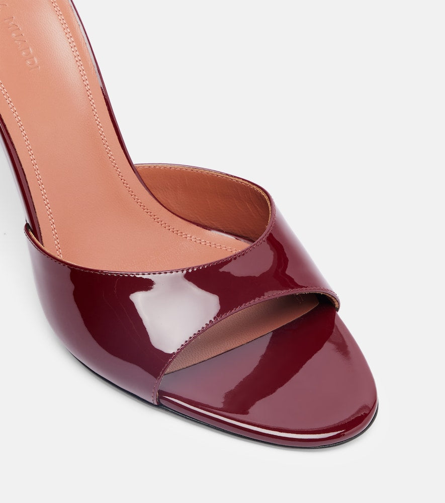 Amina Muaddi Elodie 90 patent leather mules