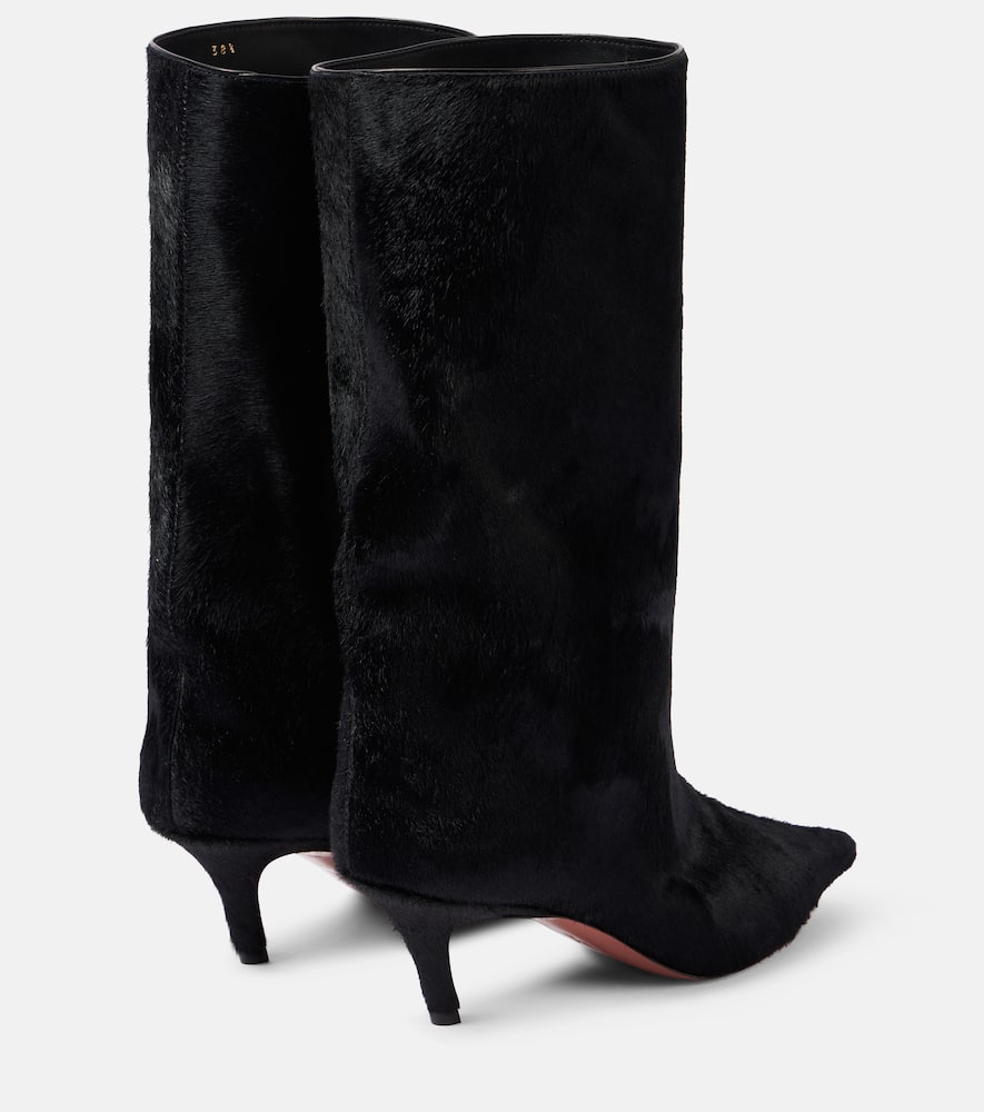 Amina Muaddi Fiona 60 calf hair knee-high boots