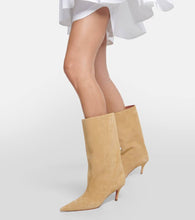 Amina Muaddi Fiona 60 suede knee-high boots