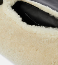 Amina Muaddi Gemini Small shearling shoulder bag