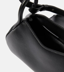 Amina Muaddi Gemini leather shoulder bag