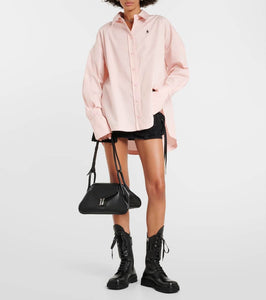 Amina Muaddi Gemini leather shoulder bag