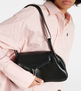 Amina Muaddi Gemini leather shoulder bag