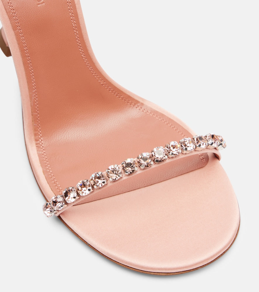 Amina Muaddi Gigi 95 crystal-embellished satin sandals