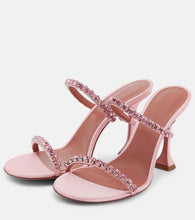 Amina Muaddi Gigi 95 embellished satin sandals