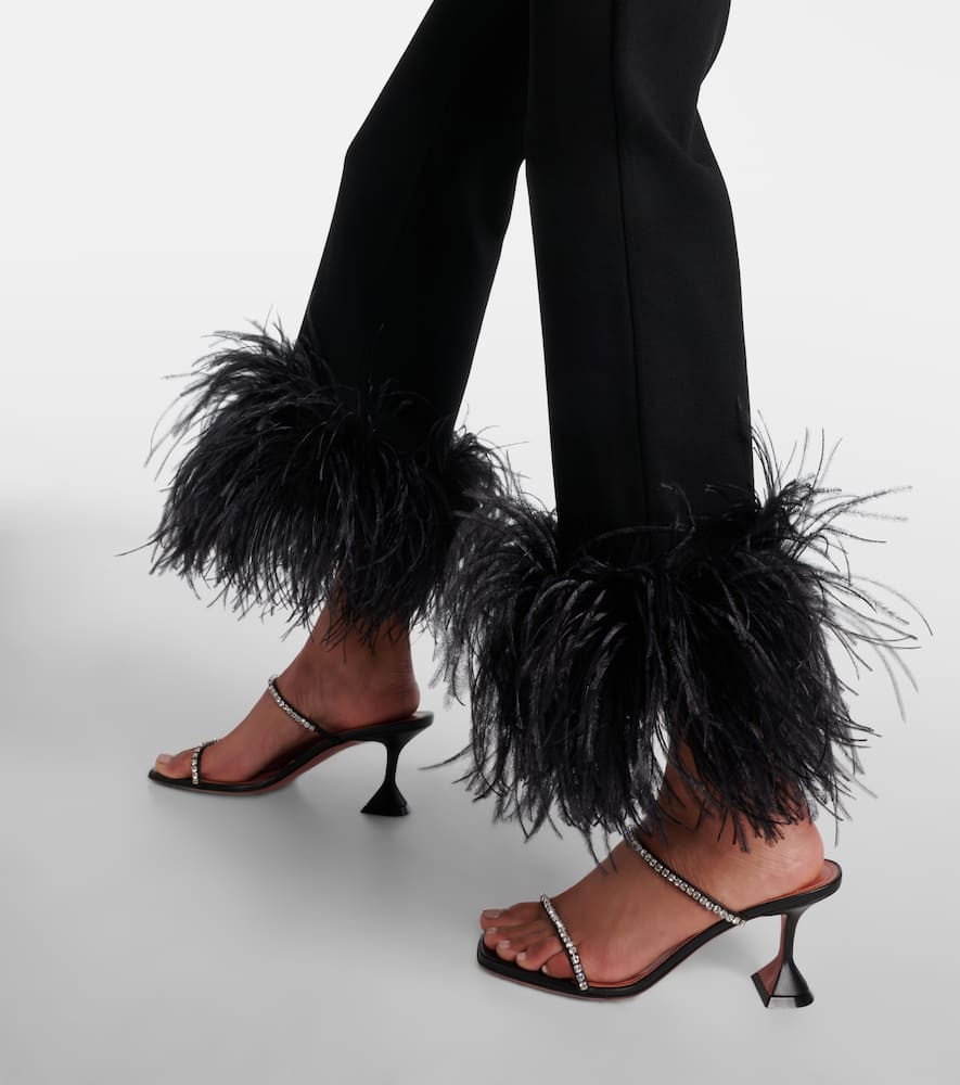 Amina Muaddi Gilda 70 embellished leather mules