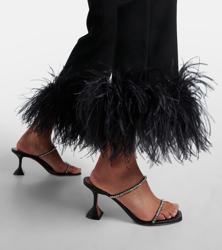 Amina Muaddi Gilda 70 embellished leather mules