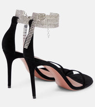 Amina Muaddi Giorgia embellished suede sandals