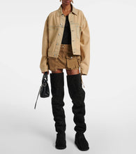 Amina Muaddi Heidi 15 leather over-the-knee-boots