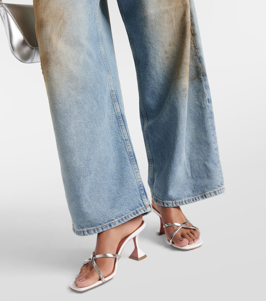 Amina Muaddi Henson 70 chain-detail leather sandals