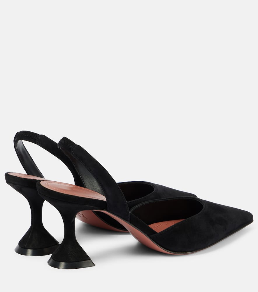Amina Muaddi Holli 70 suede slingback pumps