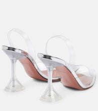 Amina Muaddi Holli Glass PVC slingback pumps