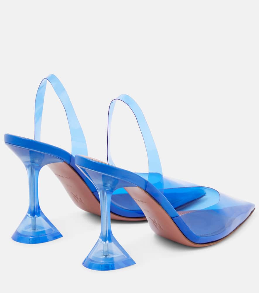 Amina Muaddi Holli Glass PVC slingback pumps