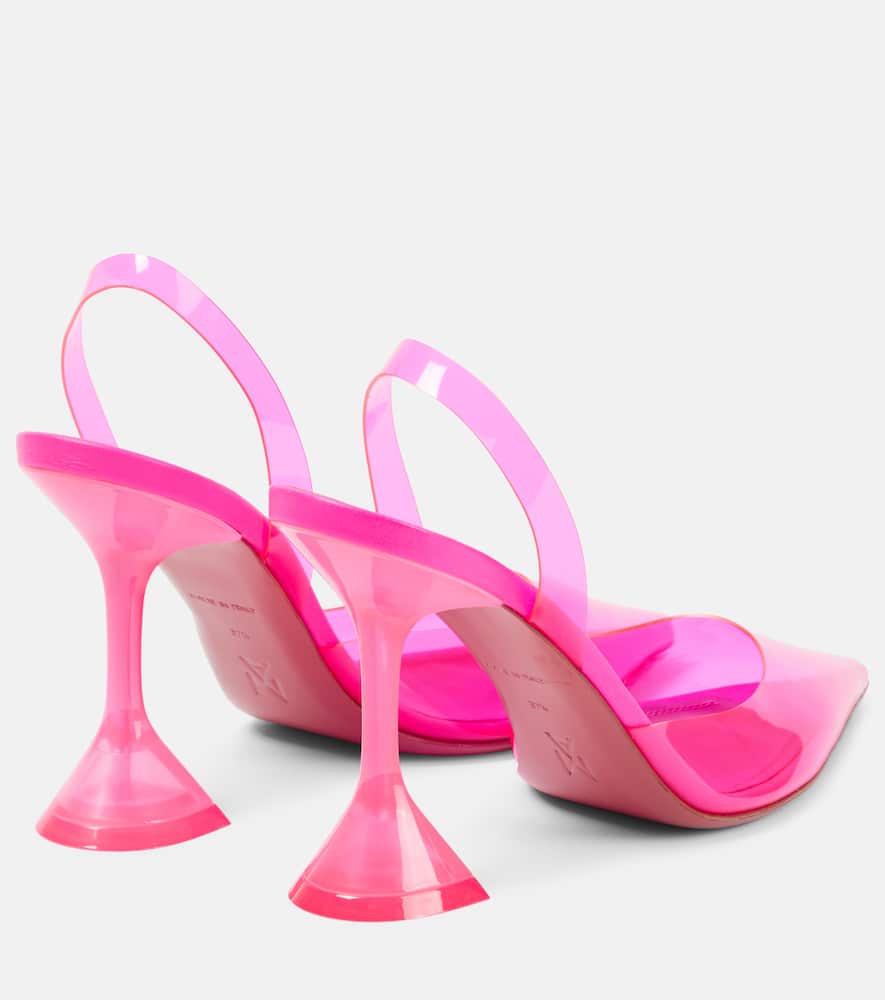 Amina Muaddi Holli Glass PVC slingback pumps