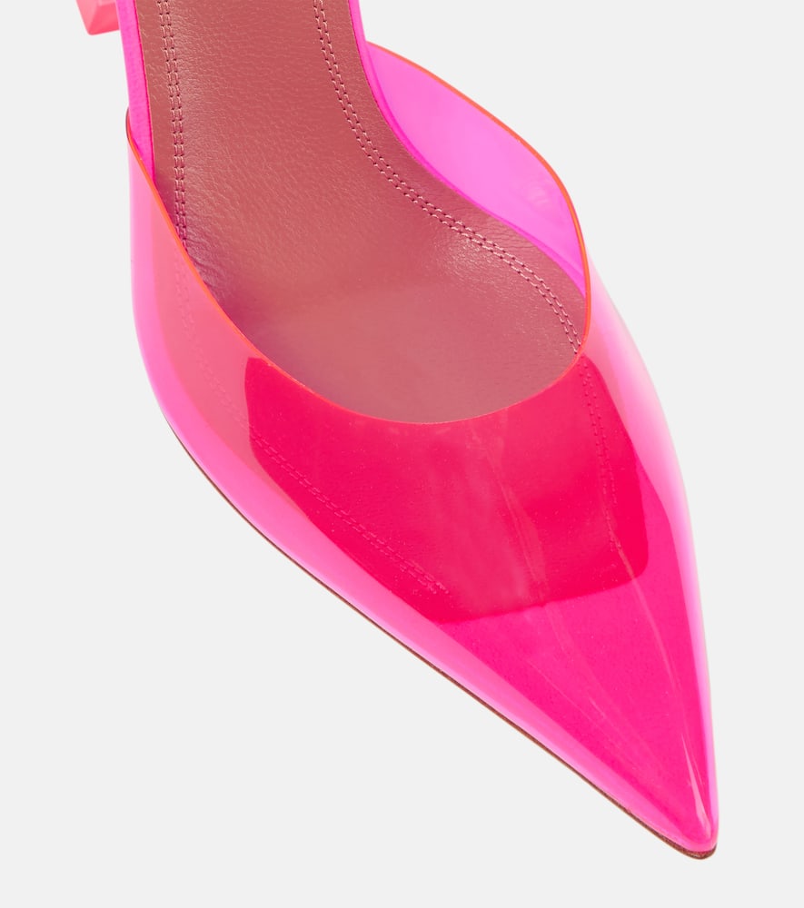 Amina Muaddi Holli Glass PVC slingback pumps