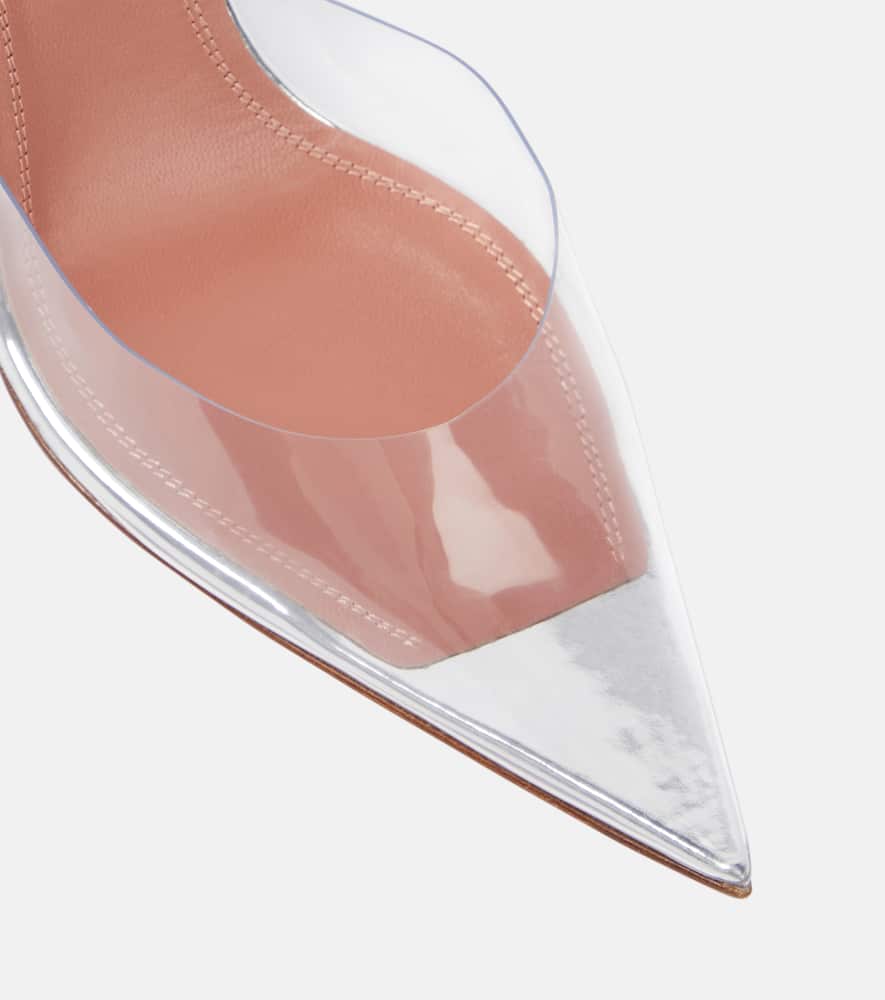 Amina Muaddi Holli Glass PVC slingback pumps