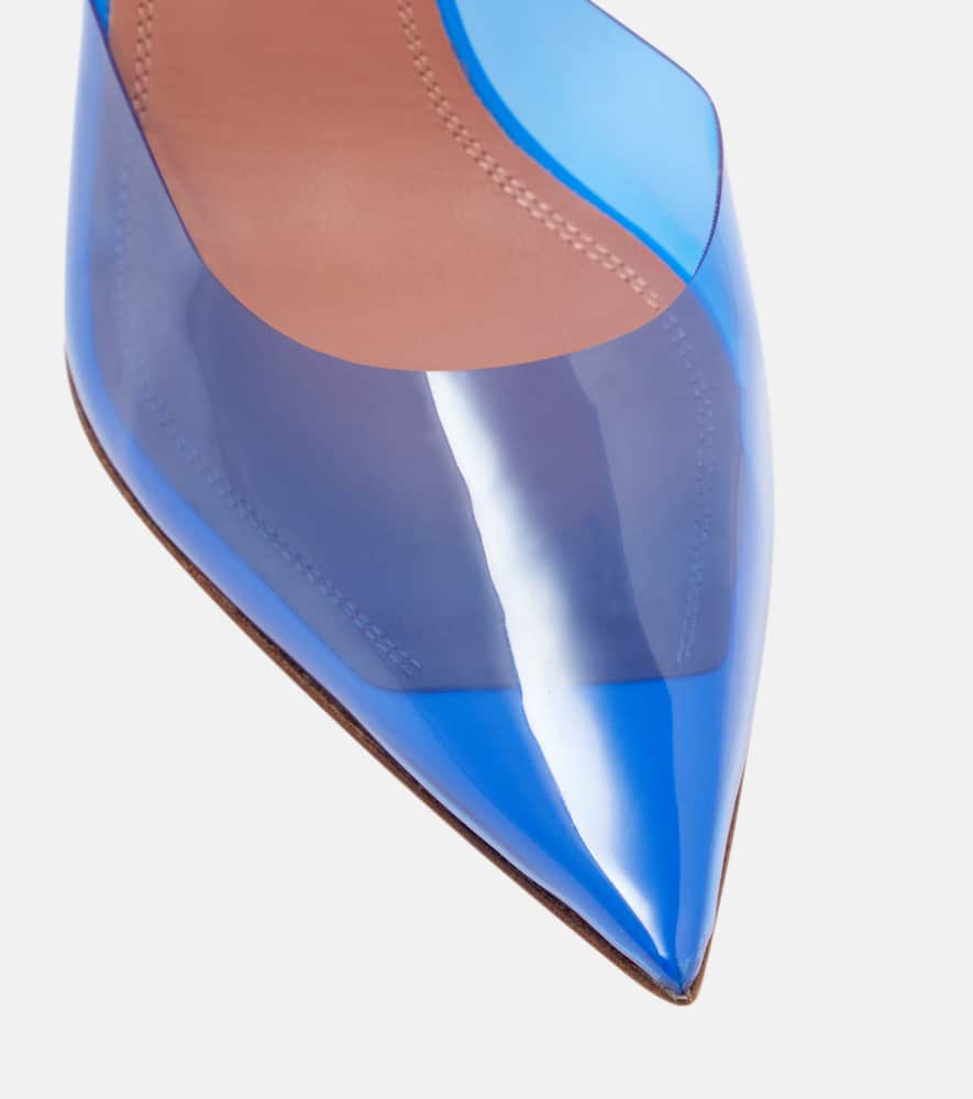 Amina Muaddi Holli Glass PVC slingback pumps