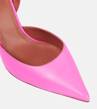 Amina Muaddi Holli Glass leather slingback pumps
