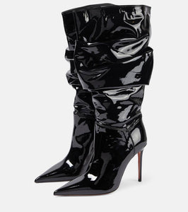 Amina Muaddi Jahleel 95 latex ankle boots