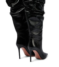Amina Muaddi Jahleel leather over-the-knee boots